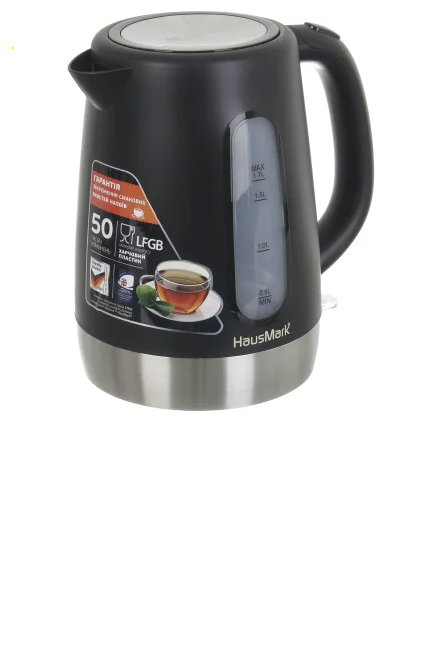 Чайник пластиковий HAUSMARK EKI-1714 black